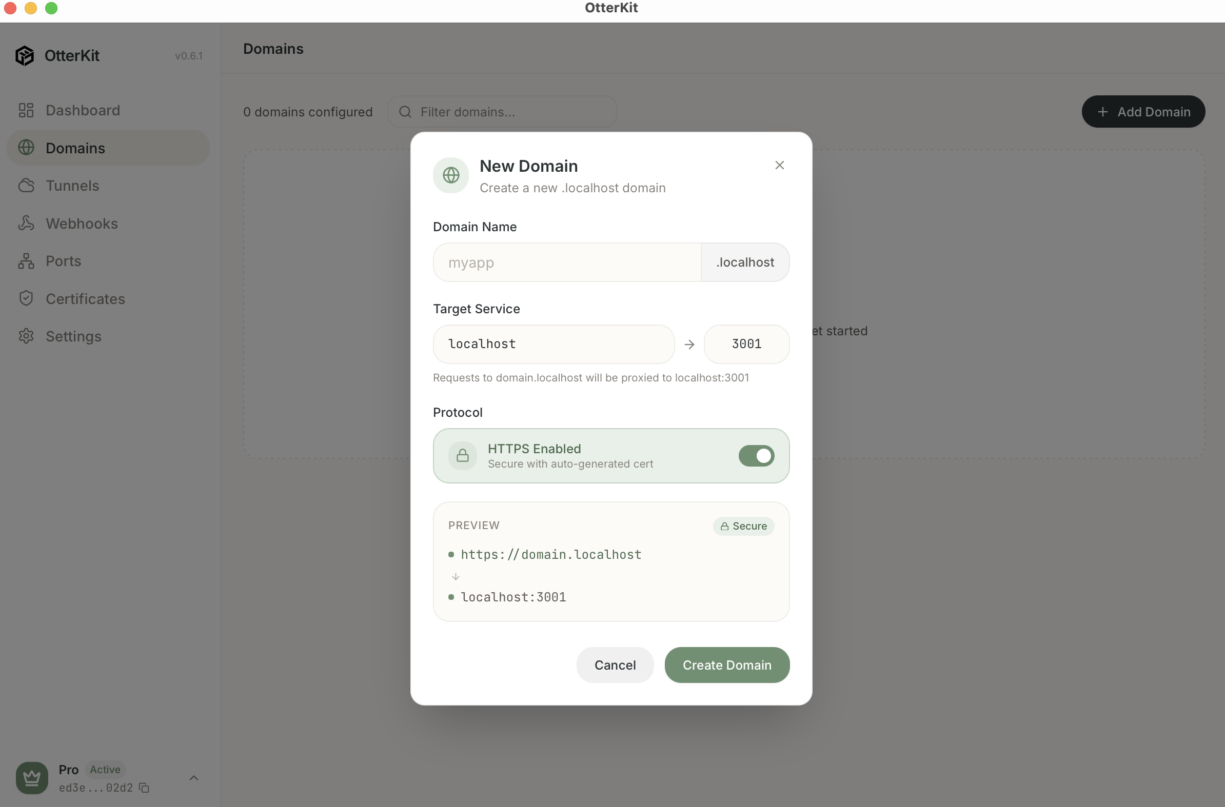 OtterKit Auto HTTPS with certificate